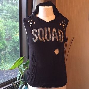 Occasions hooded tank top with camo lettering‎ size xlarge